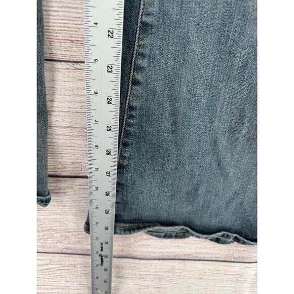 We the Free People Seamed Front Zip Close Bootcut jeans Womens 33 Blue - Picture 11 of 11